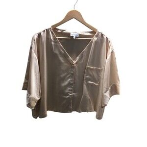 Ettitude Top Women's Size XXL Blush Pink 100% Bamboo Lyocell Short Sleeve